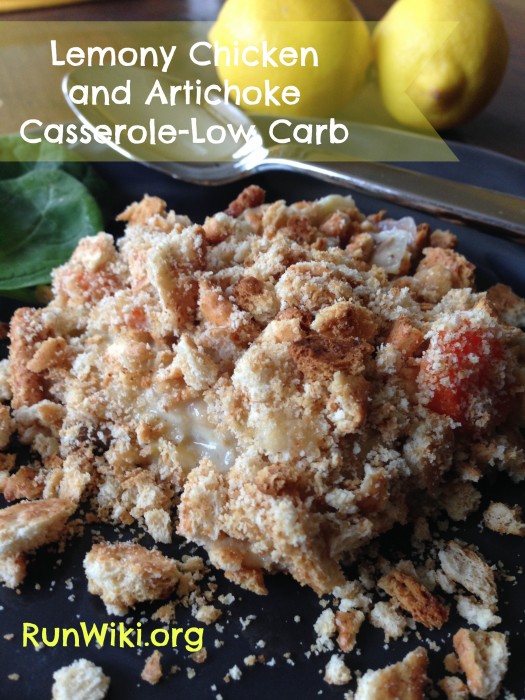 This is a great weeknight quick and easy low carb lemony chicken caserole- delicious dinner for everyone