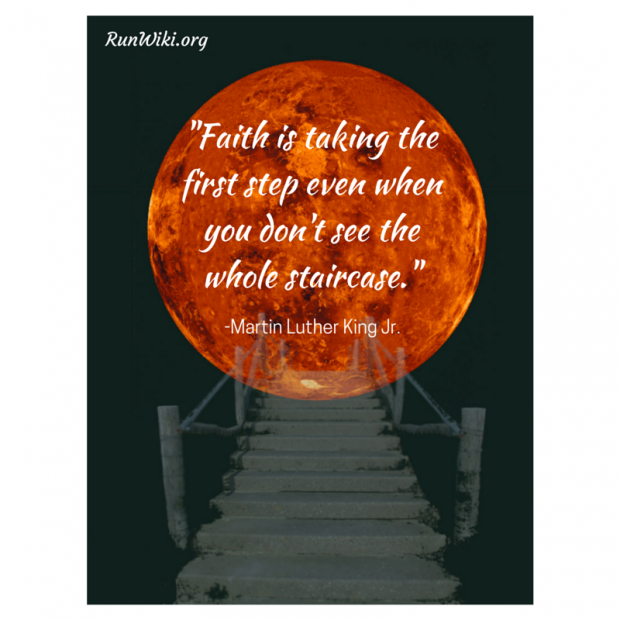 Faith is taking the first step even when copy