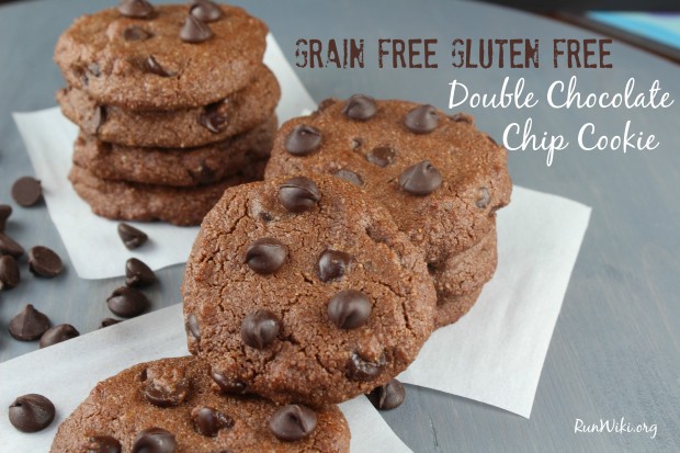 Grain Free Gluten Free Double Chocolate Chip Cookie recipe. These are super easy to make, vegan and so much clean. I don't like mine overly sweet, so this recipe works great. There