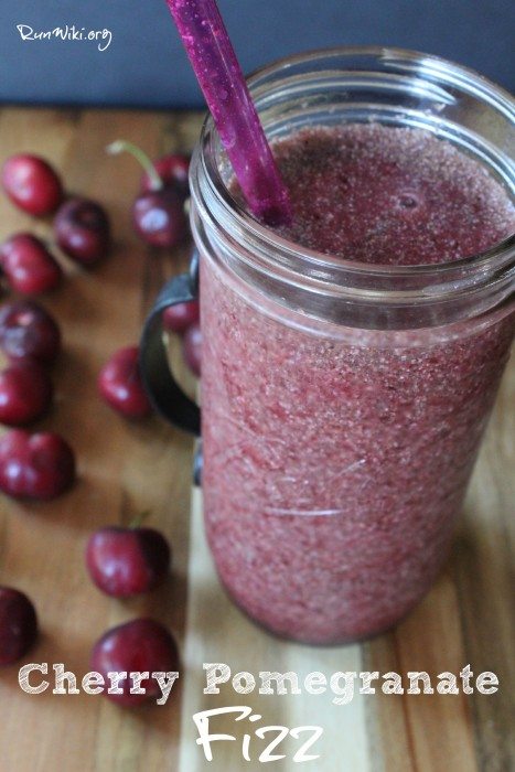 Cherry pomegranate fizz is a refreshing, anti-oxidant, frozen non-alcoholic drink recipe- great as a fitness recovery drink.