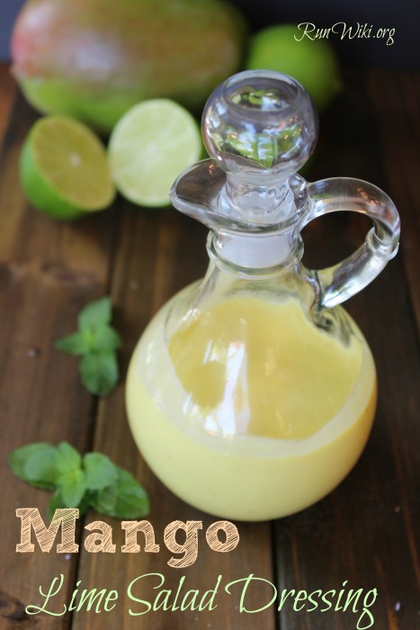 Mango Lime Salad Dressing recipe - Love this sweet and tangy homemade dressing.  Also served it as an appetizer dip at parties with veggies.