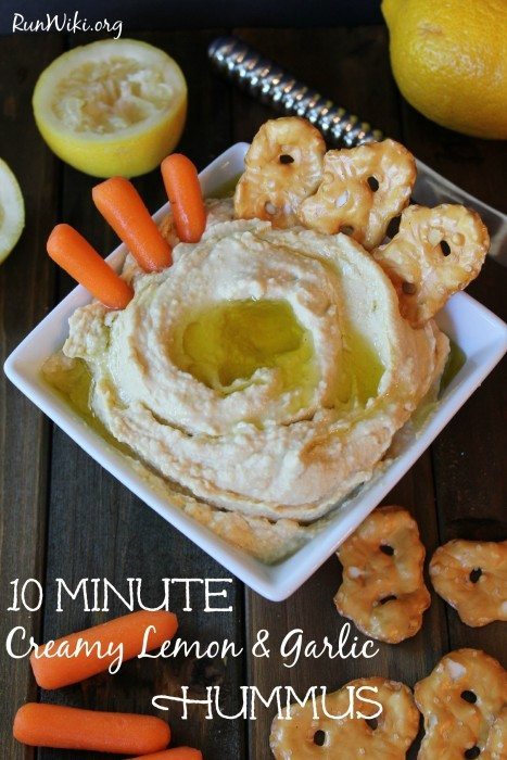 This homemade classic hummus dip recipe is so easy to make. I love the garlic lemon flavor of this dip. A perfect healthy appetizer on game day, for a party, or holiday.  SO much better than store bought and without all of the gross preservatives.