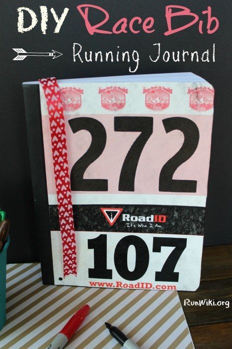 Not sure what to do with old race bibs ? Try up-cycling them with this Easy DIY Running Journal or Planner. Writing down your dreams, goals and daily training is the best way to go after that pr in your half marathon, 5K or 10K. Great Christmas gift for runners. Fitness| running tips| beginners | motivation 