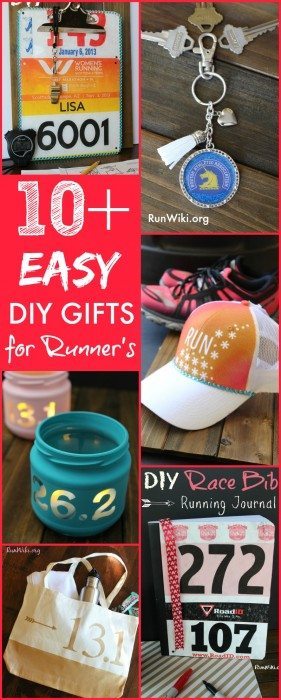 Easy DIY Christmas Gifts for Runners. So many great ideas for the runner in your life. I know so many people who are training for their first half marathon, 5k and 10K. Love these affordable craft ideas. 