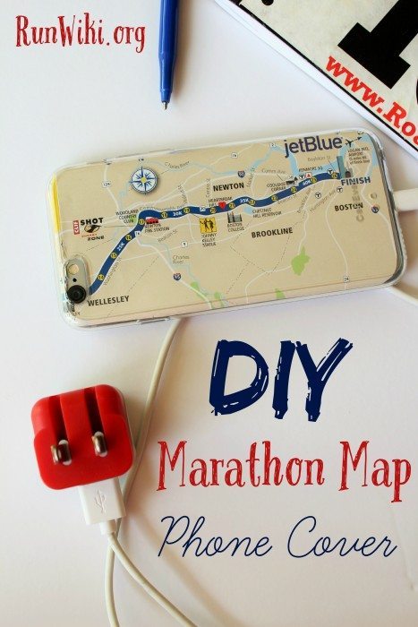 If you can outline and cut you can make this easy DIY marathon map phone cover. This took me 10 minutes to make and would be such a great gift for someone who has just completed a half marathon or full. 
