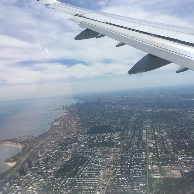 Flying into Chicago for the NOW Foods event