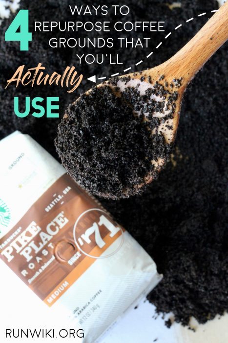 4 ways | ideas to reuse and repurpose your coffee grounds that you will actually use. Beauty | Gardens | Home | Ways to recylce| Earth Day | Brown Sugar | Coconut oil | Pictures | DIY | Body Scrub #shop