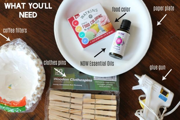 Easy DIY homemade coffee filter air freshener is the perfect smell hack for your car, bathroom, cat litter box, or diaper changing station. All natural and made with essential oils. Inexpensive and can be done with kids as a fun craft idea. Makes a nice gift the gassy person in your life.